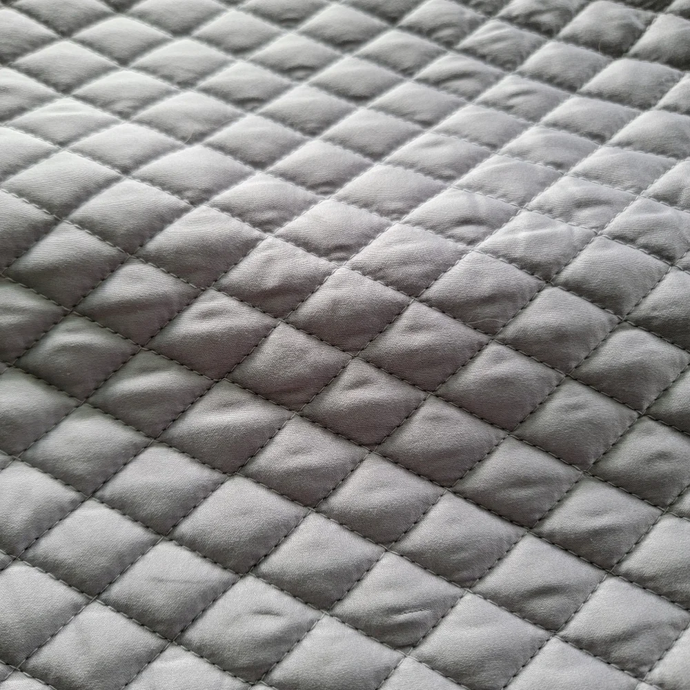 Signature Mini Diamond Design by Ashley Dietrick Gray King Quilt *SHAMS ONLY*